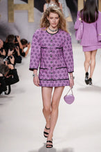 Load image into Gallery viewer, Chanel Purple CC Logo Denim Jacket - Spring 2022 - Look 51