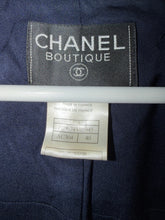 Load image into Gallery viewer, CHANEL Navy Tweed Zip Jacket –  Size 40
