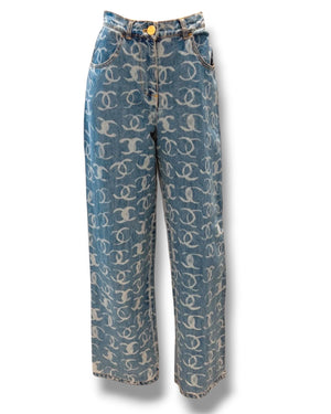 Chanel CC Monogram Denim Jeans - Fall 2023