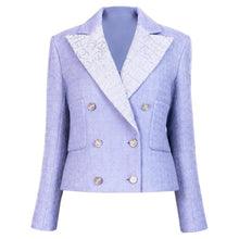 Load image into Gallery viewer, Chanel Lavender Tweed Jacket &amp; Skirt - Fall 2021 - Full Look 19
