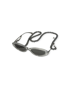 Chanel Pearl Chain Oval Sunglasses