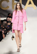 Load image into Gallery viewer, Chanel Pink Tweed Sequin Mini Dress – Spring 2022 - Look 48
