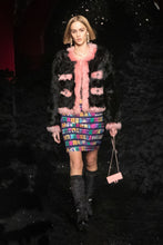 Load image into Gallery viewer, Chanel Runway Multicolour Logo Silk Ruffle Mini Skirt - Fall 2021

