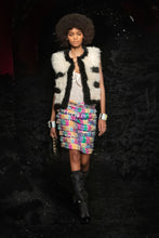 Load image into Gallery viewer, Chanel Runway Multicolour Logo Silk Ruffle Mini Skirt - Fall 2021
