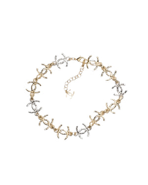 Chanel Gold & Silver CC Logo Chain Choker - 26P