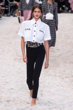 Load image into Gallery viewer, Chanel Crystal Logo Drop Earrings - Runway Spring/Summer 2019

