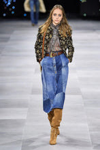 Load image into Gallery viewer, CELINE by HEDI SLIMANE patchwork denim skirt
