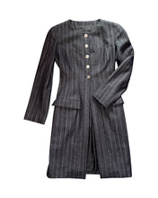 Load image into Gallery viewer, CHANEL pinstripe wool long coat
